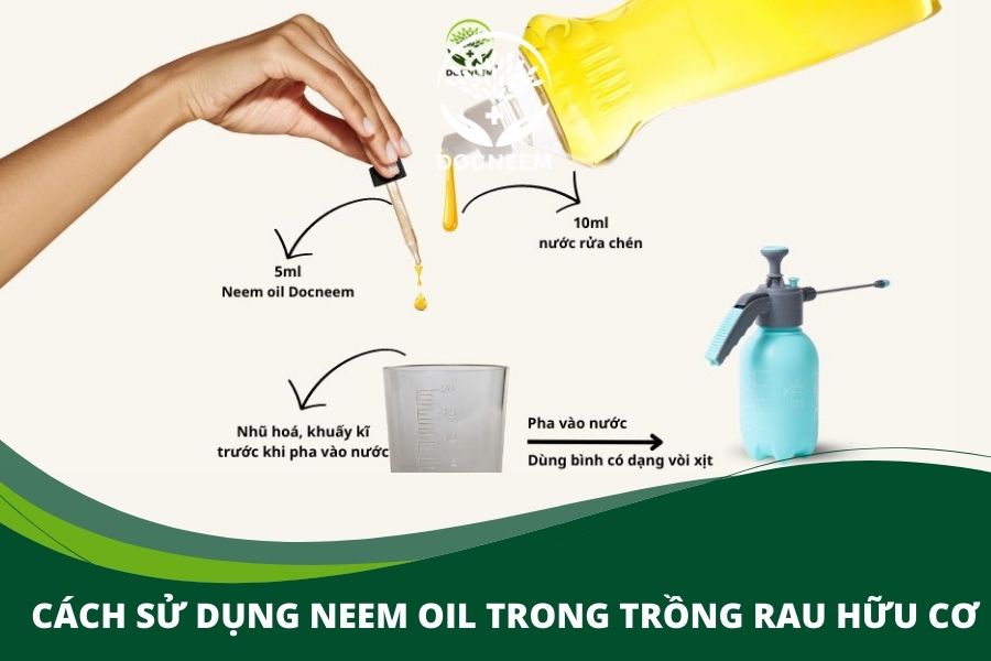 cách sử dụng neem oil trong trồng rau hữu cơ